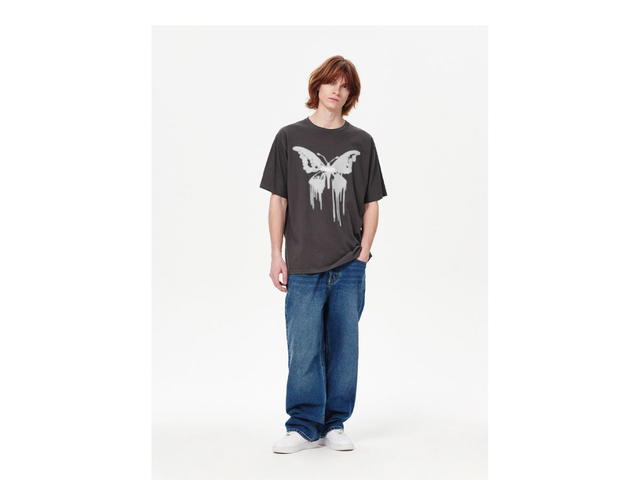 Mahagrid Mahagrid Butterfly Goth Tee Charcoal - view 3