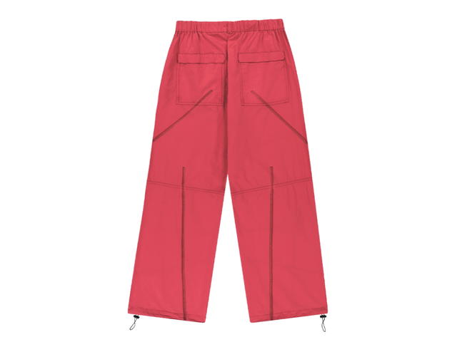 Mahagrid Mahagrid Cover Stitch Parachute Pant Red - view 2