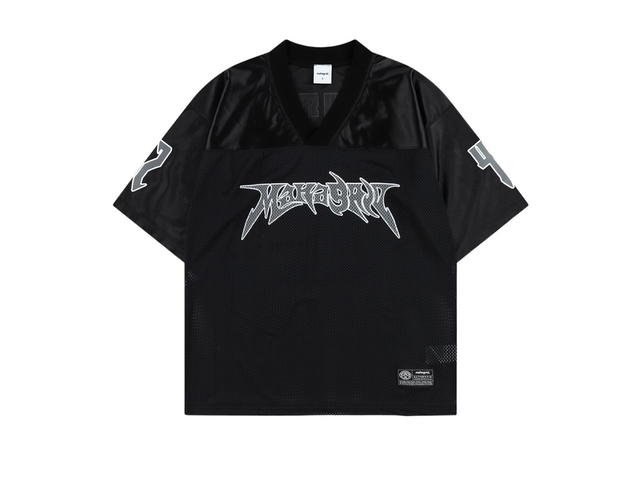 Mahagrid Mahagrid Mesh Football Jersey Black - view 1