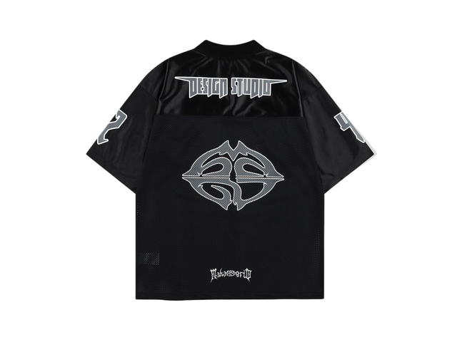Mahagrid Mahagrid Mesh Football Jersey Black - view 2