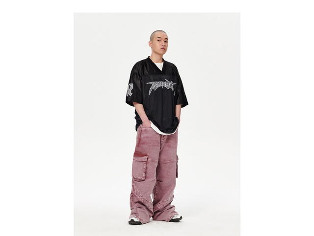 Mahagrid Mahagrid Mesh Football Jersey Black - view 3