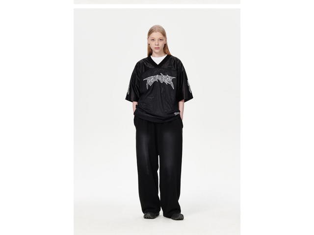 Mahagrid Mahagrid Mesh Football Jersey Black - view 4