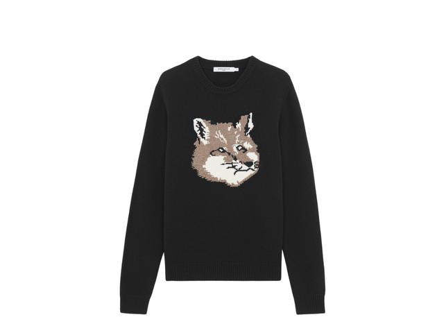 Maison Kitsune Maison Kitsune Big Fox Head Classic Pullover Black - view 1