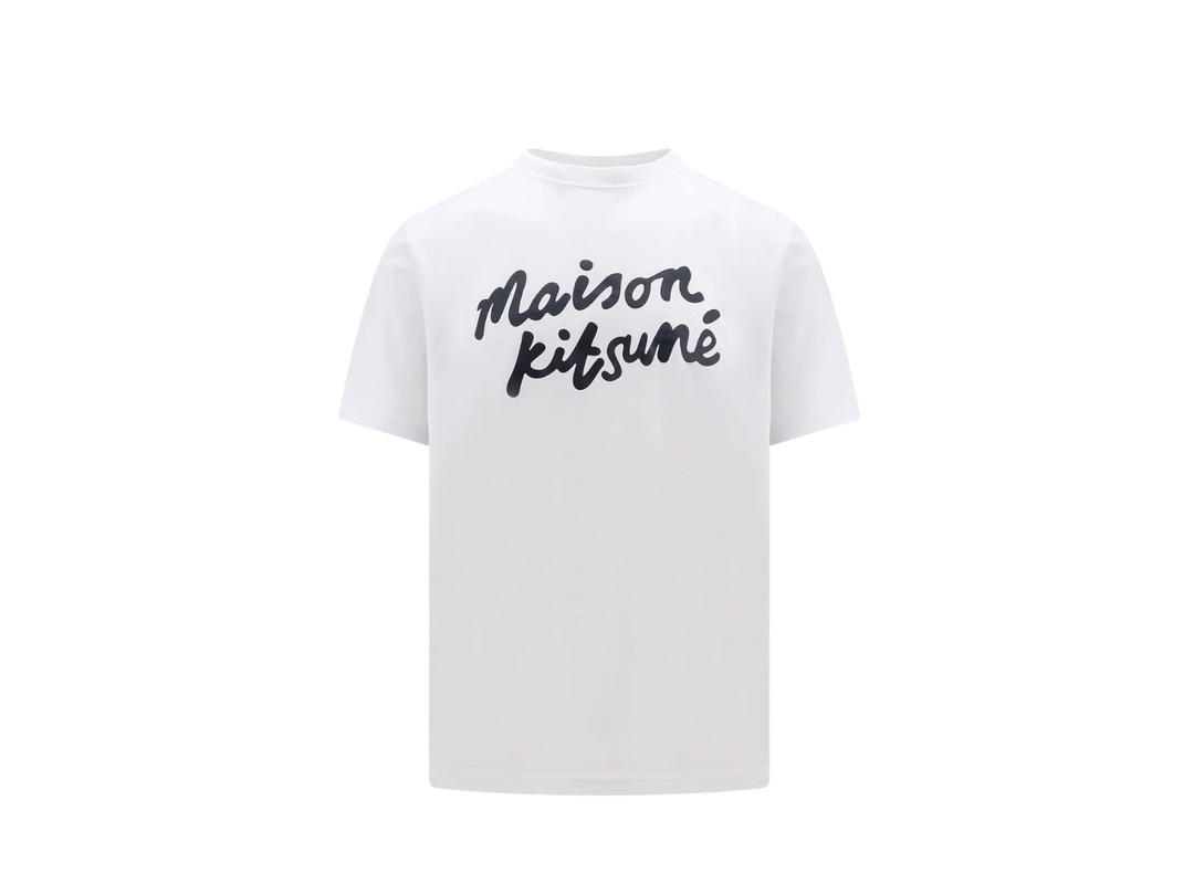 Maison Kitsune Maison Kitsune Logo Printed Crewneck T-Shirt White