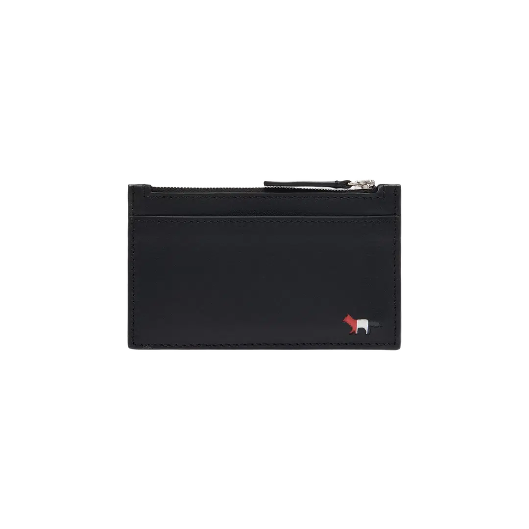 Maison Kitsune Maison Kitsune Tricolor Fox Long Zipped Card Holder Black