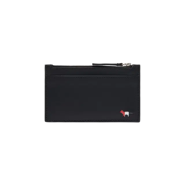 Maison Kitsune Maison Kitsune Tricolor Fox Long Zipped Card Holder Black - view 1