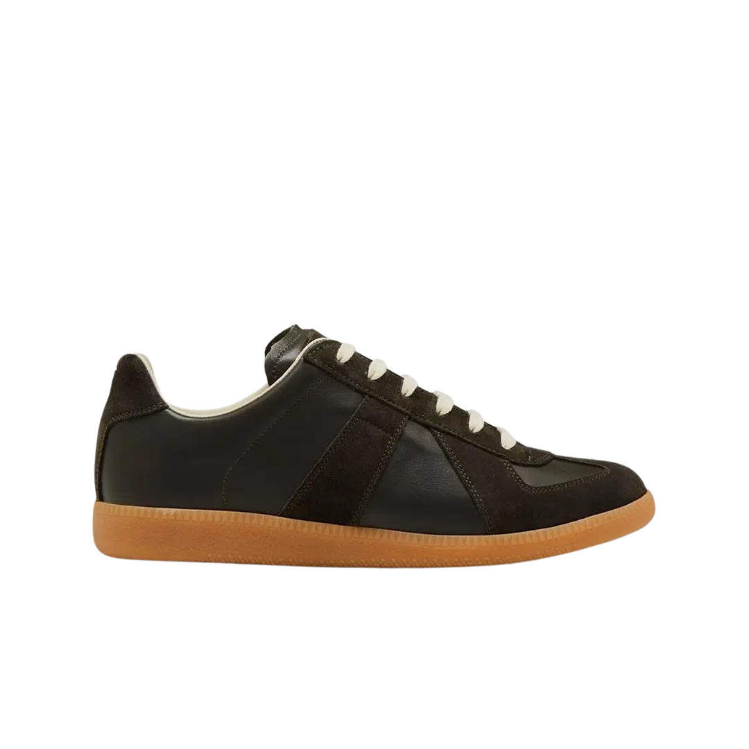 Maison Margiela Maison Margiela Calfskin Replica Sneakers Dark Green