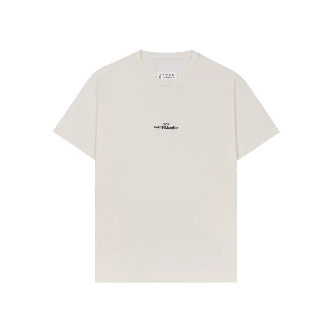 Maison Margiela Maison Margiela Distorted Logo T-Shirt White