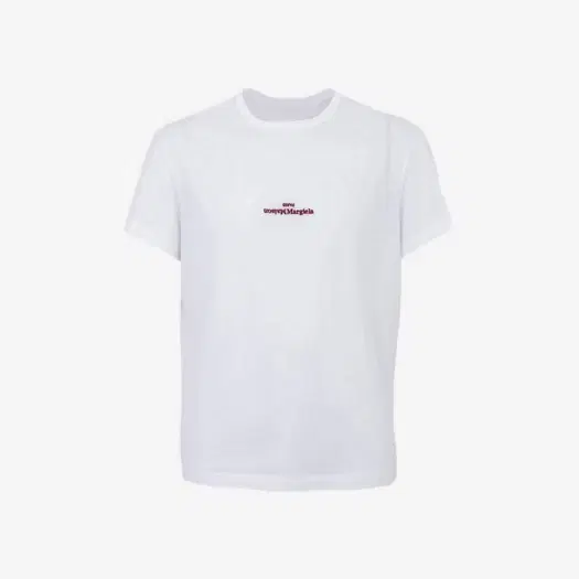 Buy Maison Margiela Distorted Logo T-Shirt White Red at Sasom – Authentic and Ready to Ship