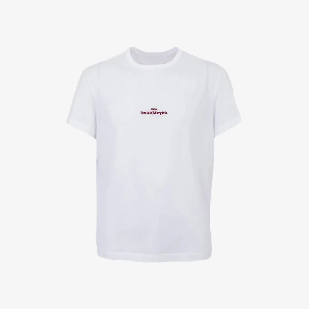 Maison Margiela Maison Margiela Distorted Logo T-Shirt White Red