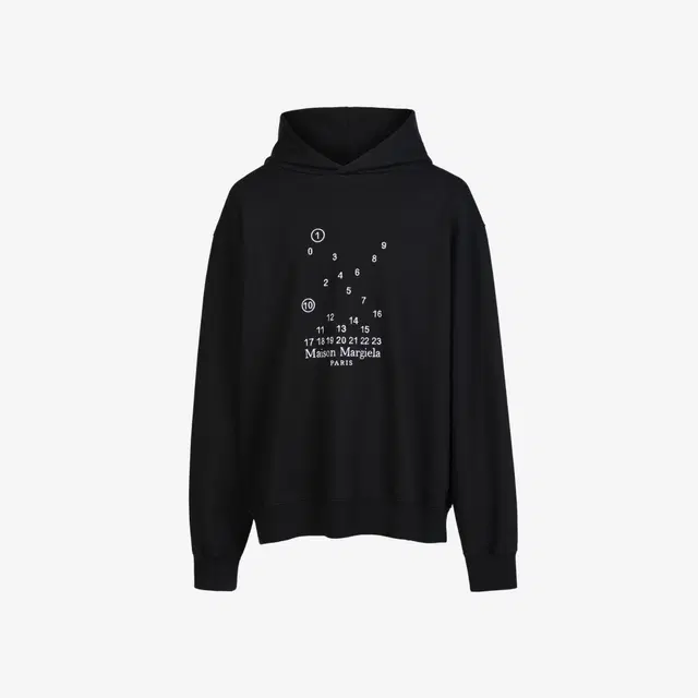 Maison Margiela Maison Margiela Logo Hooded Sweatshirt Black - view 1