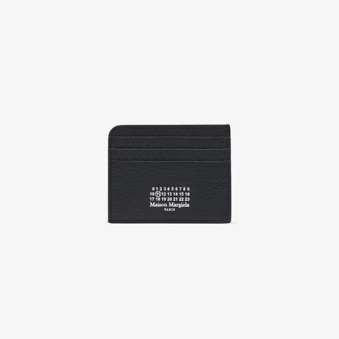 Maison Margiela Maison Margiela Numbers Logo Grainy Leather Card Holder Black