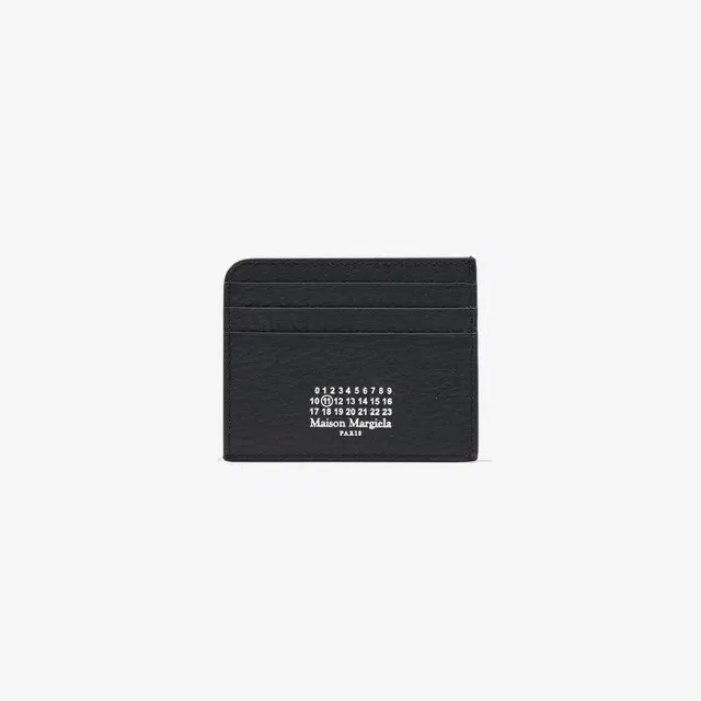 Maison Margiela Maison Margiela Numbers Logo Grainy Leather Card Holder Black - view 1