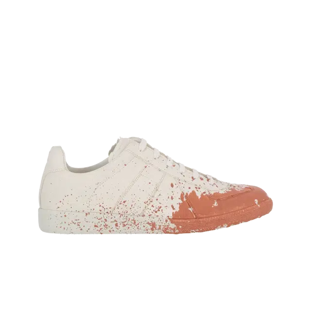 Maison Margiela Maison Margiela Stained Effect Replica Sneakers White Pink - view 1