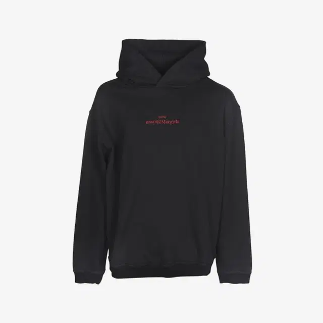 Maison Margiela Maison Margiela Upside Down Embroidered Logo Hoodie Black Red - view 1