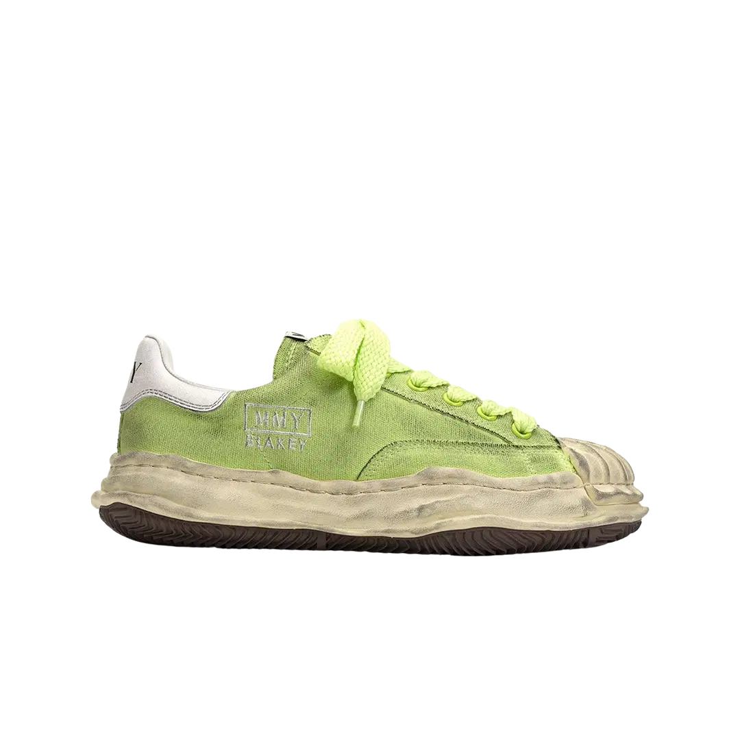 Maison Mihara Yasuhiro Maison Mihara Yasuhiro Blakey OG Sole Distressed Canvas Low-top Sneakers Green