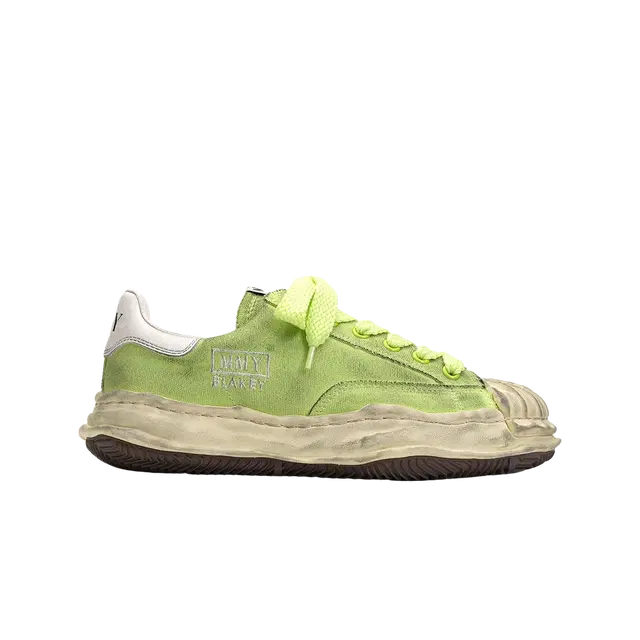 Maison Mihara Yasuhiro Maison Mihara Yasuhiro Blakey OG Sole Distressed Canvas Low-top Sneakers Green - view 2