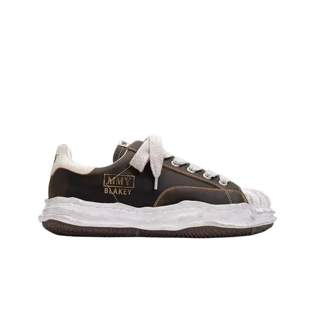 Maison Mihara Yasuhiro Maison Mihara Yasuhiro Blakey OG Sole VE Leather Low-top Sneakers Black - view 2