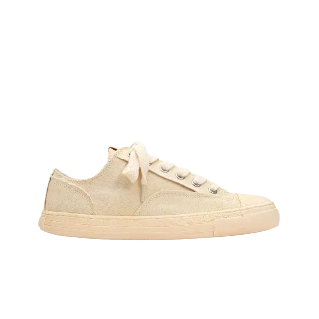 Maison Mihara Yasuhiro Maison Mihara Yasuhiro General Scale Past Sole 6-Hole Overdyed Canvas Low-top Sneakers White - view 2