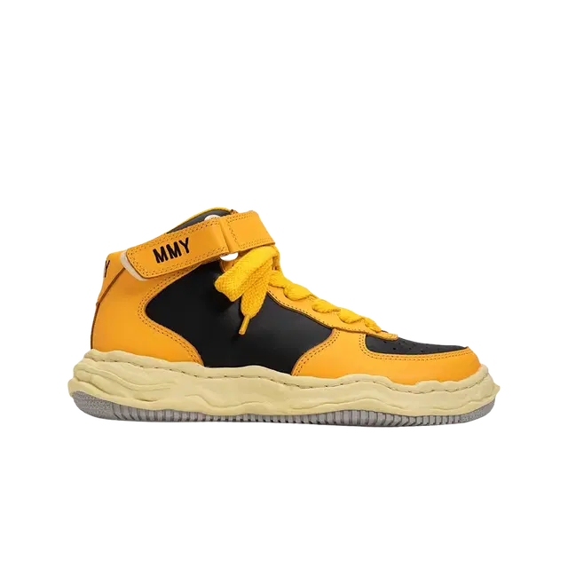 Maison Mihara Yasuhiro Maison Mihara Yasuhiro Wayne VL OG Sole Leather High-top Sneakers Yellow Black - view 2