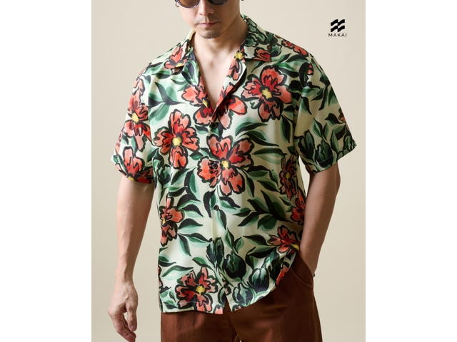 MAKAI MAKAI FLORENCE Lyocell Hawaiian Shirt - view 3