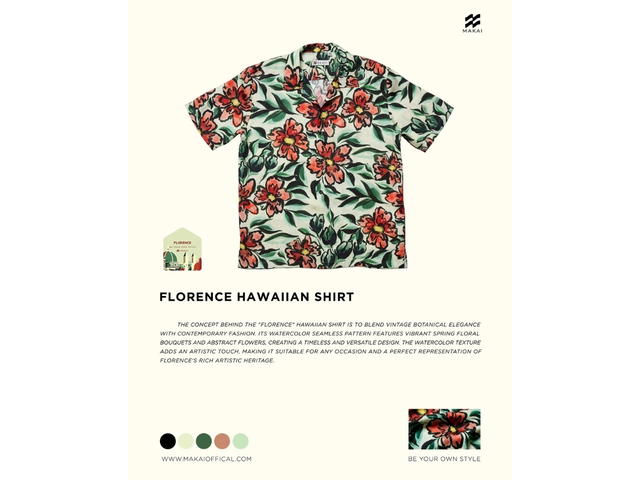 MAKAI MAKAI FLORENCE Lyocell Hawaiian Shirt - view 6