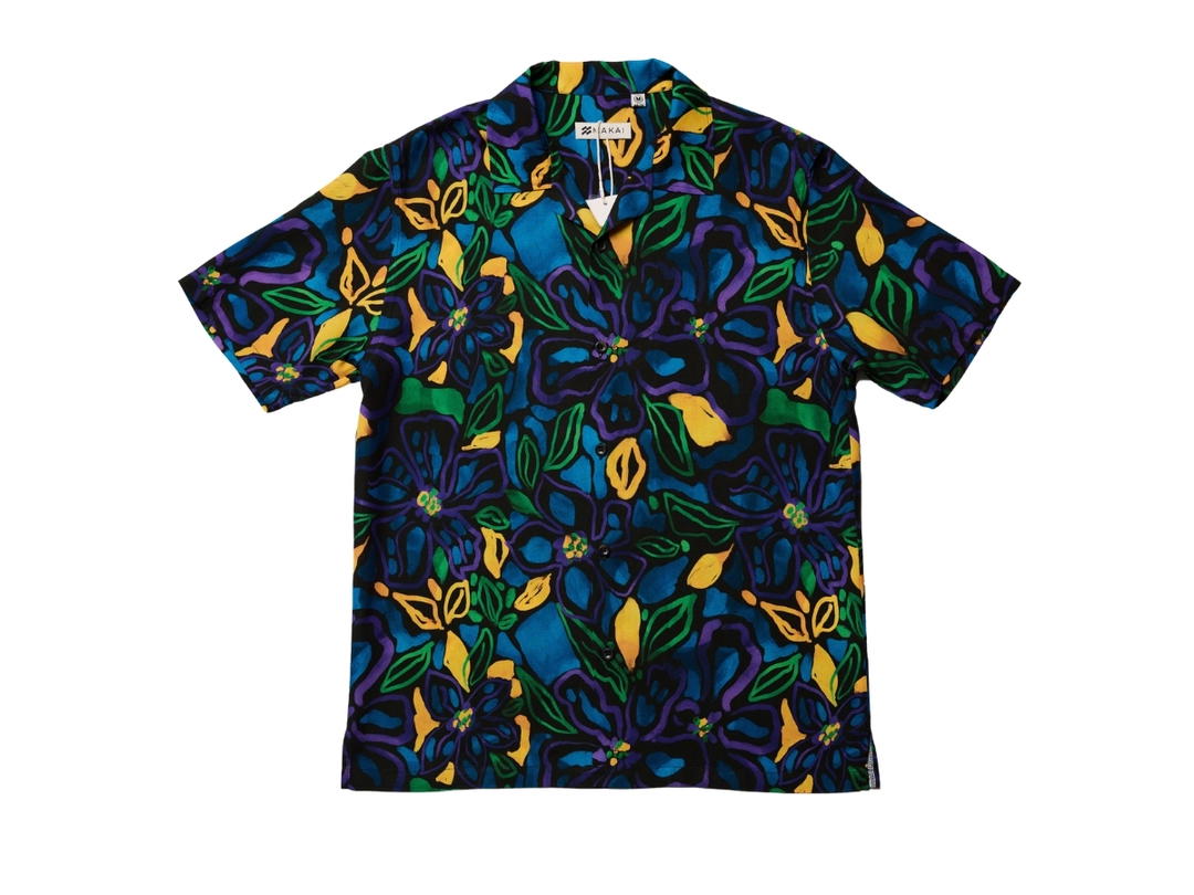 MAKAI MAKAI SANTORINI Rayon Hawaiian Shirt