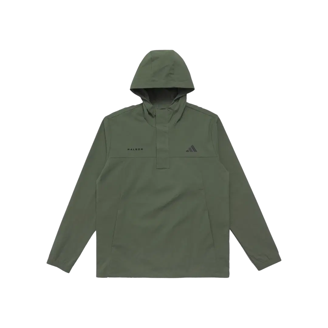 Malbon Golf Malbon Golf x Adidas Ripstop Hoodie Olive Strata