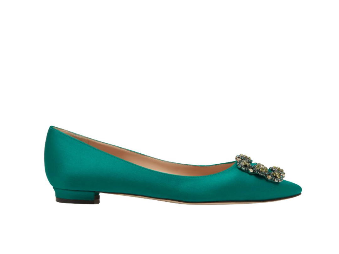 Manolo Blahnik Manolo Blahnik Hangisiflat Bis Green