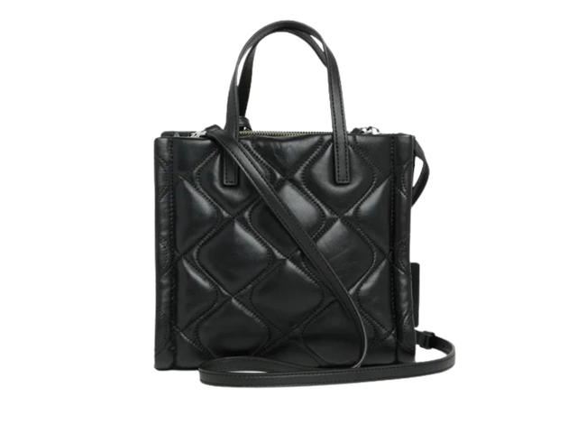 Marc Jacobs Marc Jacobs Quilted Mini Grind Tote In Leather Silver hardware Black - view 2