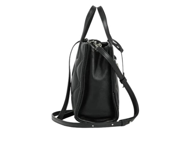 Marc Jacobs Marc Jacobs Quilted Mini Grind Tote In Leather Silver hardware Black - view 5