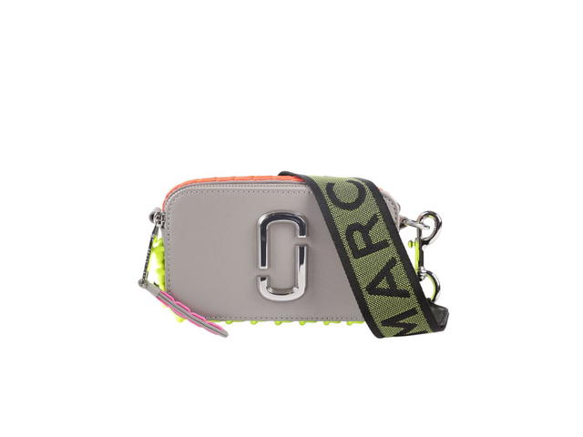 Marc Jacobs Marc Jacobs Small Whipstitched Snapshot Bag In Drizzle Grey Calfskin With Black Leather Trim - view 1