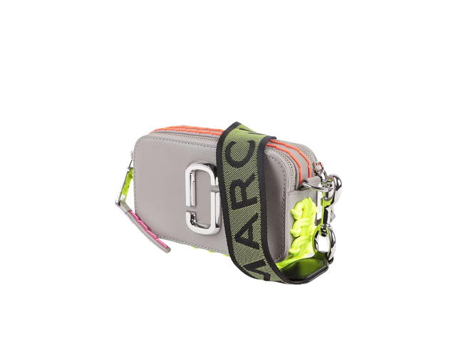 Marc Jacobs Marc Jacobs Small Whipstitched Snapshot Bag In Drizzle Grey Calfskin With Black Leather Trim - view 2