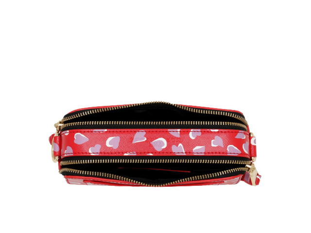 Marc Jacobs Marc Jacobs Snapshot Crossbody Heart Print Red - view 3