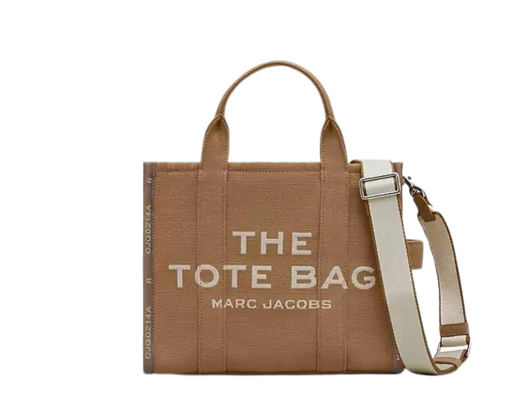Marc Jacobs Marc Jacobs The Jacquard Medium Tote Bag In Woven Jacquard Camel