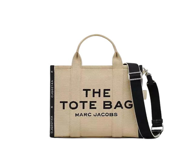 Marc Jacobs Marc Jacobs The Jacquard Medium Tote Bag In Woven Jacquard Warm Sand - view 1