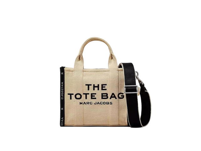 Marc Jacobs Marc Jacobs The Jacquard Small Tote Bag In Woven Jacquard Warm Sand - view 1