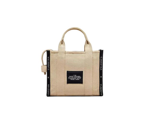 Marc Jacobs Marc Jacobs The Jacquard Small Tote Bag In Woven Jacquard Warm Sand - view 2
