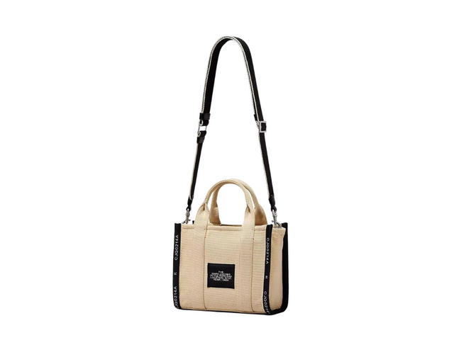 Marc Jacobs Marc Jacobs The Jacquard Small Tote Bag In Woven Jacquard Warm Sand - view 3