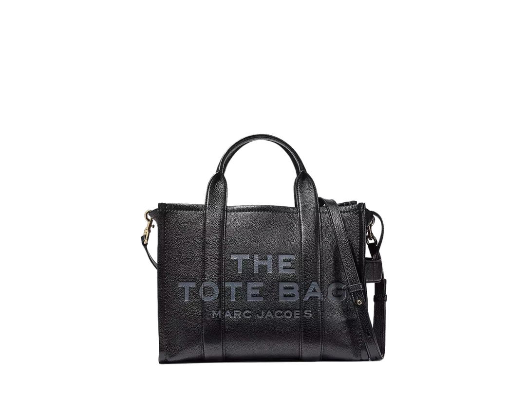 Marc Jacobs Marc Jacobs The Leather Medium Tote Bag In Grain Leather Black