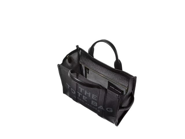 Marc Jacobs Marc Jacobs The Leather Medium Tote Bag In Grain Leather Black - view 2