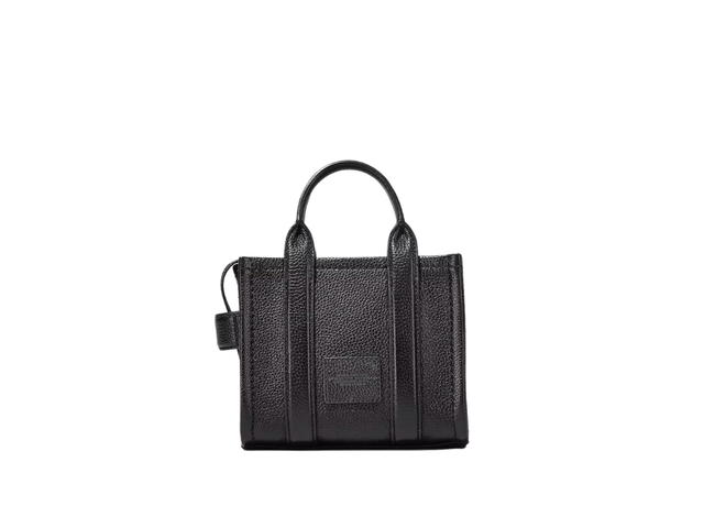 Marc Jacobs Marc Jacobs The Leather Mini Tote Bag In Supple Leather With Contrasting Leather Interior Black - view 2