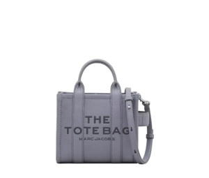 Buy Marc Jacobs The Leather Mini Tote Bag In Supple Leather With Contrasting Leather Interior Wolf Grey at Sasom – Authentic and Ready to Ship