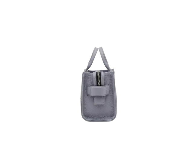 Marc Jacobs Marc Jacobs The Leather Mini Tote Bag In Supple Leather With Contrasting Leather Interior Wolf Grey - view 2