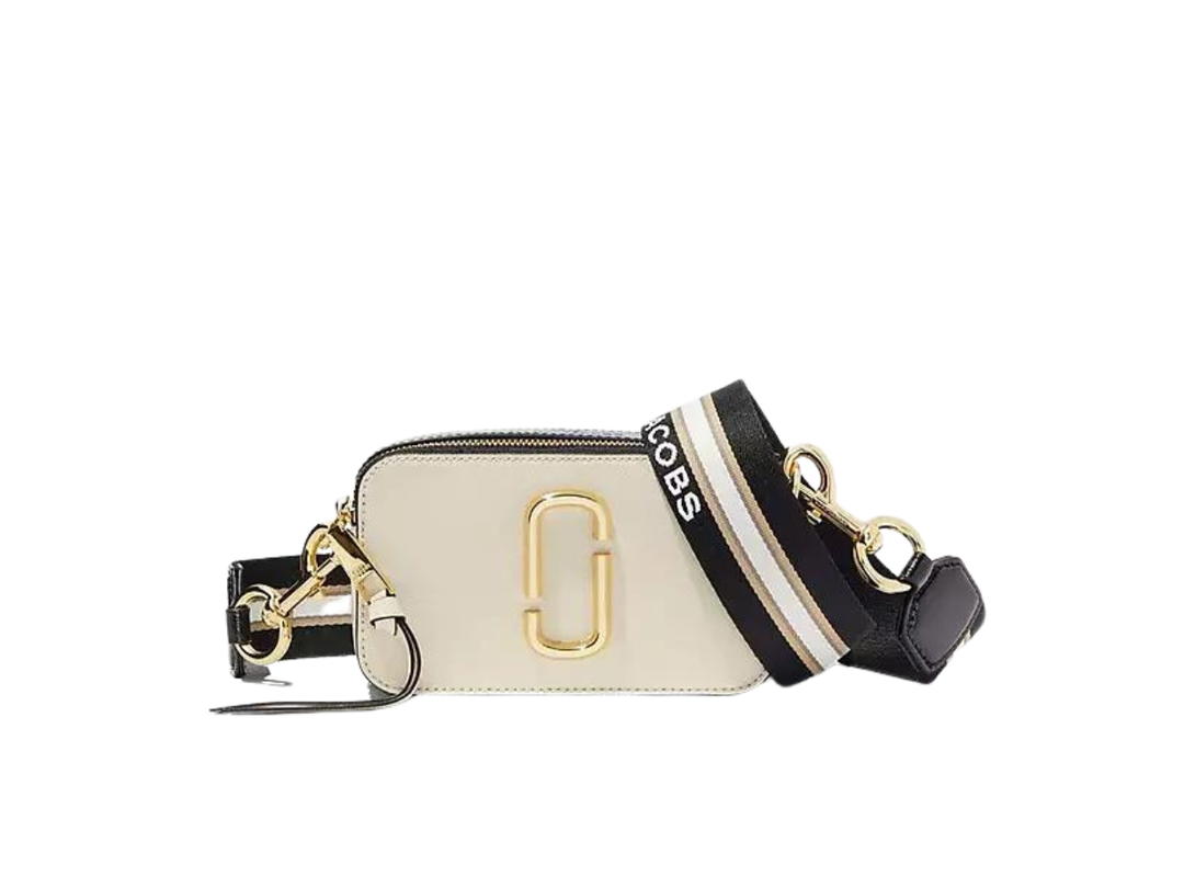 Marc Jacobs Marc Jacobs The Snapshot In Saffiano Leather New Cloud White-Multi