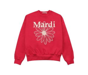 Buy Mardi Mecredi Sweatshirt Flowermardi Red White at Sasom – Authentic and Ready to Ship