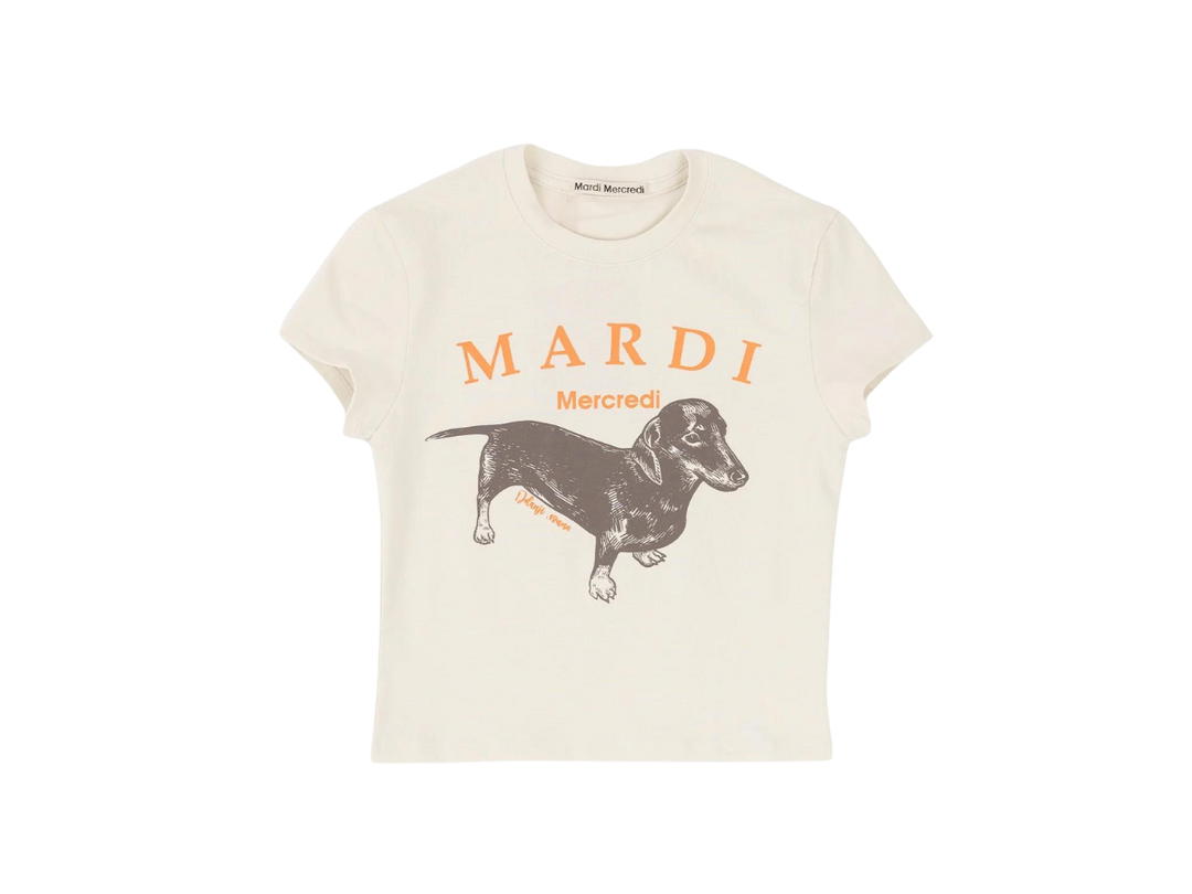 Mardi Mercredi Mardi Mercredi Ddanji Cropped T-Shirt Light Beige