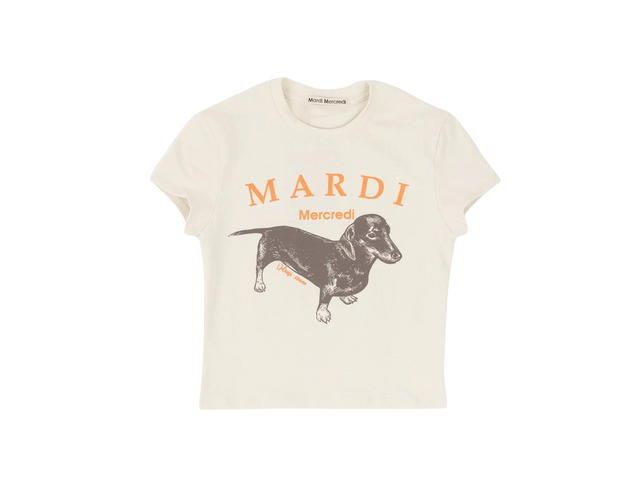Mardi Mercredi Mardi Mercredi Ddanji Cropped T-Shirt Light Beige - view 1