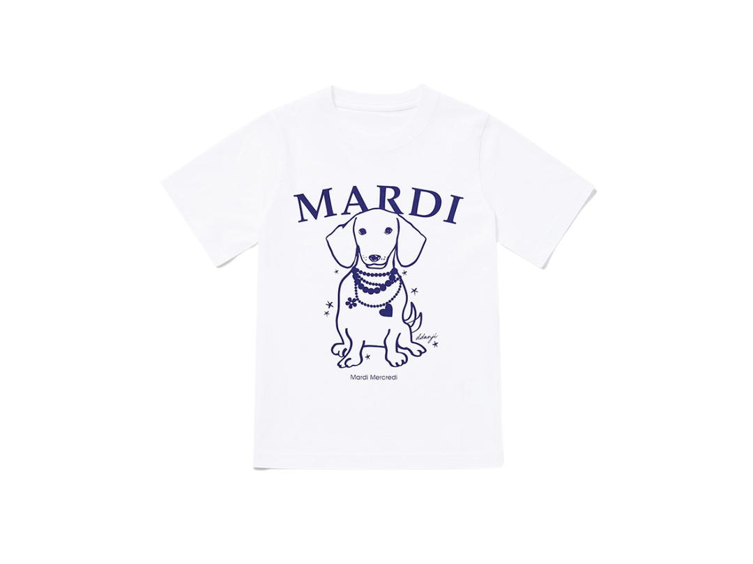 Mardi Mercredi Mardi Mercredi Kids Tshirt Pearl Necklace Swing The Tail Ddanji Ivory Navy