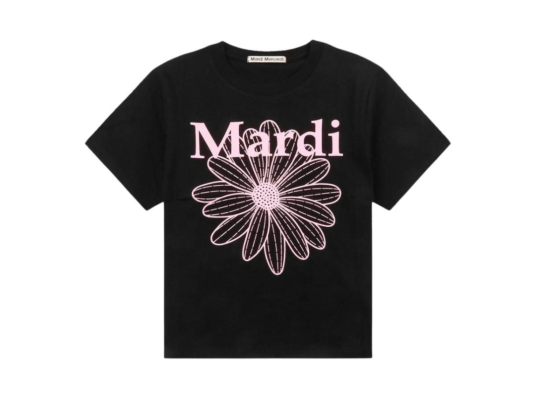 Mardi Mercredi Mardi Mercredi Flowermardi Black Pink (Slim T-Shirt)